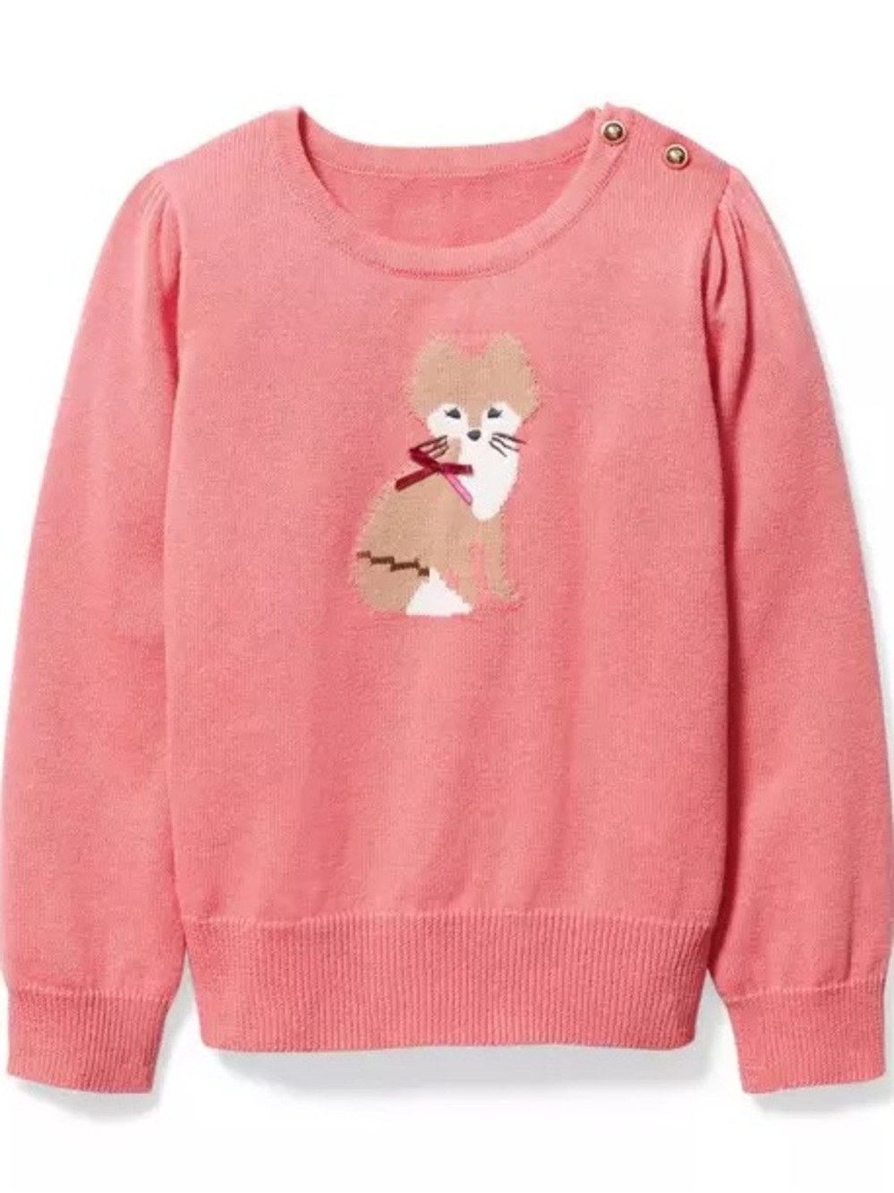 Janie and Jack Fox Sweater 3-6 Months Desert Rose